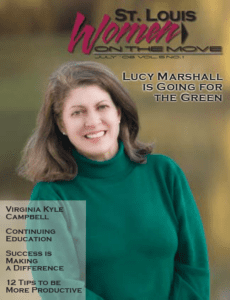St. Louis Women On The Move Lucy Marshall is Going for the Green magazine cover